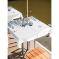 thumbnail image 2 of Outdoor Tablecloths with Umbrella Hole & Zipper, Wisteria 54x54 Inch Square Tablecloths, Purple Flowers Leaves Butterflies Botanical Spring Waterproof Table Cloth, Patio/Pool/Picnic Table Covers, 2 of 8