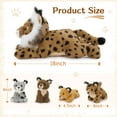 thumbnail image 6 of Muiteiur 5 Pieces 18" Brown Lynx Stuffed Animals Set Plush Mommy Bobcat with 4 Babies Plush Toy, 6 of 9