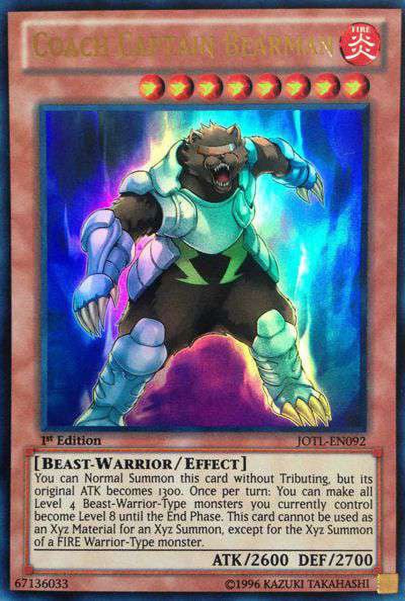 YuGiOh Judgment of the Light Ultra Rare Coach Captain Bearman JOTL-EN092