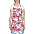 thumbnail image 3 of Pofeuu Flamingo Print Aprons with Pockets, Cute Aprons for Kitchen, Cooking, Server, Barber, Chef Apron, 3 of 7