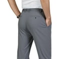 thumbnail image 2 of MEILIHUA Men's 30" Inseam Lightweight Chino Pants, Tencel Blend Flat Front Casual Summer Trousers, 2 of 9