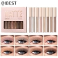 thumbnail image 1 of QIBEST Juego de sombra de ojos líquida, 8 colores, mate, larga duración, resistente al agua, pigmentos, Nude, Kits de maquillaje profesional, 1 of 5
