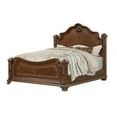 thumbnail image 5 of Luxurious Wood King Size Bed With Intricate Wood Carvings, Walnut, 5 of 5