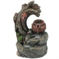 thumbnail image 1 of LuxenHome Resin Tree Stump and Rock Outdoor Fountain, 1 of 7
