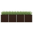 thumbnail image 1 of vidaXL Garden Raised Bed Brown 320x80x77 cm Galvanised Steel, 1 of 4