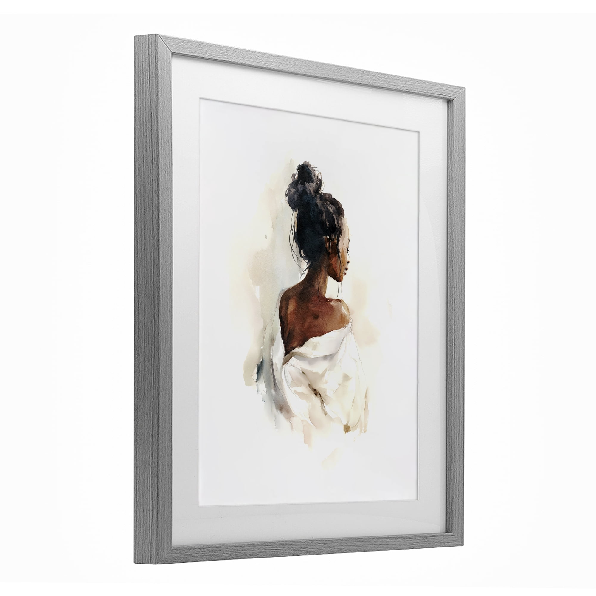 Stupell Industries Chic From Behind Gray Framed Print Under Glass, design by Svetlana Aleynikova