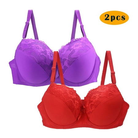 Lisbinx Bras for Women Full Coverage Women s Sexy Seamless Push Up Lace Sports Bra Comfortable Breathable Base Tops Underwear Deals of the Day