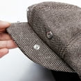 thumbnail image 7 of Unisex Autumn Winter Newsboy Caps Warm Tweed Detective Hats Retro Flat Caps chapeau Octagonal Hat Vintage Beret Flat Ivy Cabbie Driving Hunting Cap for Boyfriend, Husband, Brother, Father, 7 of 7