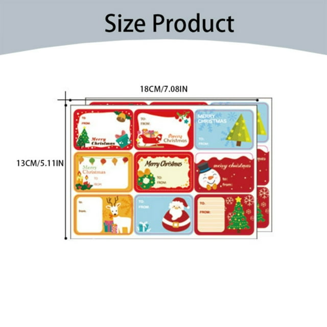 pdqouc Christmas Stickers Labels Christmas Name Gift Labels Xmas Gift Tag Stickers Paper Label Stickers Christmas Adhesive Stickers for Present Bags Cards Envelope Decorations