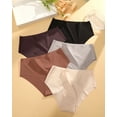 thumbnail image 3 of Finetoo 10 Pack Seamless Underwear for Women No Show Panties Briefs Mid Rise Invisible Hipster Silky Cheeky Ladies Bikini XS-XL, 3 of 5