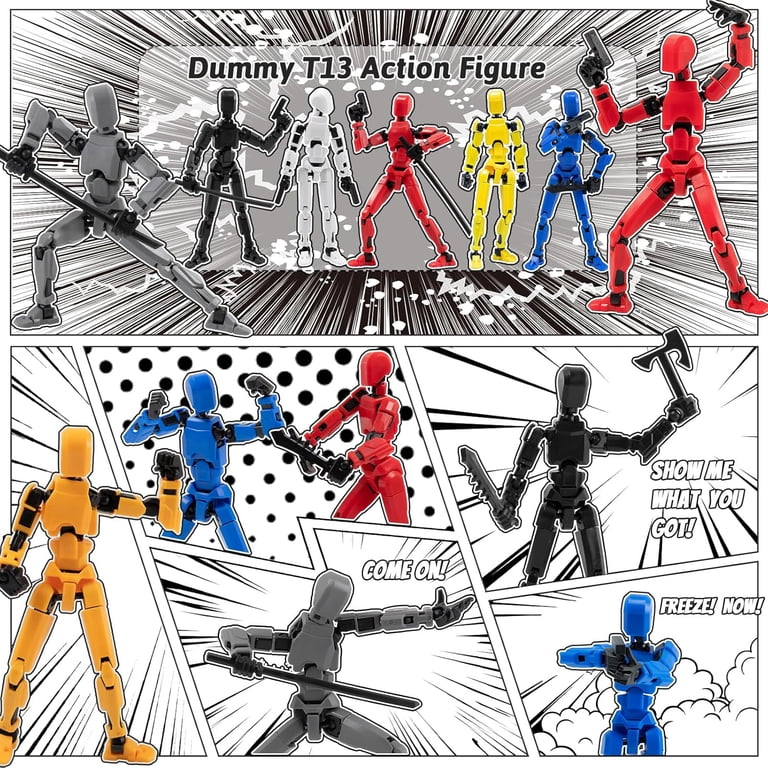 8 Pack Assembly Completed ) Action Figure Set - Multi-Jointed, DIY
