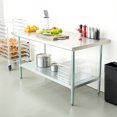 thumbnail image 4 of Kitchen Tek 18-Gauge 304 Stainless Steel Commercial Work Table - Heavy Duty, Galvanized Legs, Undershelf - 30" x 60" - 1 count box, 4 of 5
