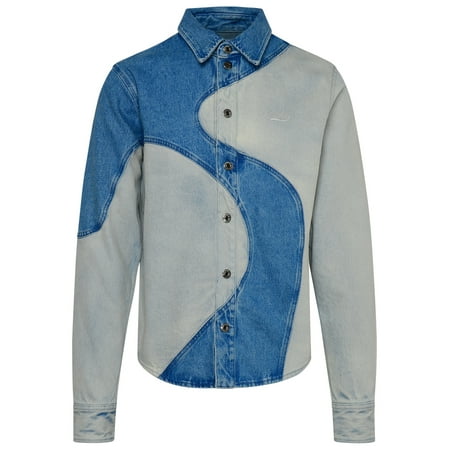 

OFF-WHITE Camicia In Denim Di Cotone Azzurra