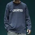 thumbnail image 4 of Camiseta holgada para hombre, sudaderas de gran tamaño, jersey de talla grande, nueva, divertida, elástica, XL, manga larga, ropa para hombre, 4 of 5