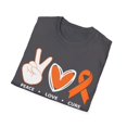 thumbnail image 4 of Peace Love Cure Leukemia Cancer Awareness Orange Month TShirt, 4 of 4