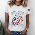thumbnail image 2 of NMMUED 250 Years of Freedom Distressed American Flag 4th of July Shirts Women Patriotic Graphic Tee Independence Day Summer Casual Shirt White XXL, 2 of 6