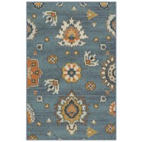 Maples Rugs - Made in USA - Fleur Contemporary Floral Indoor Accent Rugs, 1'8 x 2'10, Radiant Grey