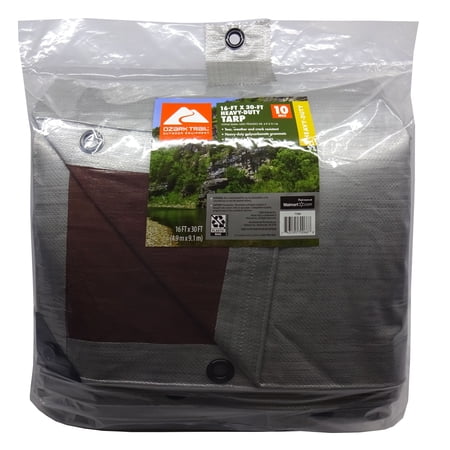 Ozark Trail Heavy-Duty Tarp, 16’ x 30’, Material PE