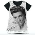 thumbnail image 2 of Elvis Presley Stare 2 Junior Women's Sublimated T-Shirt White, 2 of 4