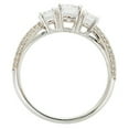 thumbnail image 2 of Pompeii 1 1/4ct Pave Three Stone Diamond Ring 14K White Gold (G/H,I1), 2 of 3
