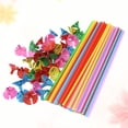 thumbnail image 6 of Melantax 100 Sets Plastic Balloon Stick Holders with Cups for Wedding Party Anniversary Decoration (Colorful/40cm), 6 of 6