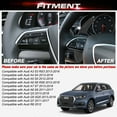 thumbnail image 3 of Xotic Tech Carbon Fiber Pattern Steering Paddle Shifter Extensions Cover Trim Compatible with Audi A3 A4 A5 A6 A7 A8 S5 Q3 Q5 Q7 Interior Accessories, 3 of 9