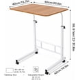 thumbnail image 2 of Favory Rolling Desk Adjustable Height,Portable Laptop Desks,Small Standing Desk with Wheels for Home Office-Wood, 2 of 17