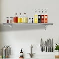 thumbnail image 5 of Wall Mounted Stainless Steel Folding Concession Shelf Folding Table Shelving Collapsible Workbench SS Shelf 110.23lbs Capacity, 5 of 15