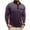 Purple, variant on YYDGH Mens Long Sleeve Polo Shirts Casual Moisture Wicking Golf Polo Shirts Lapel Button Casual Tops with Pockets Gray S