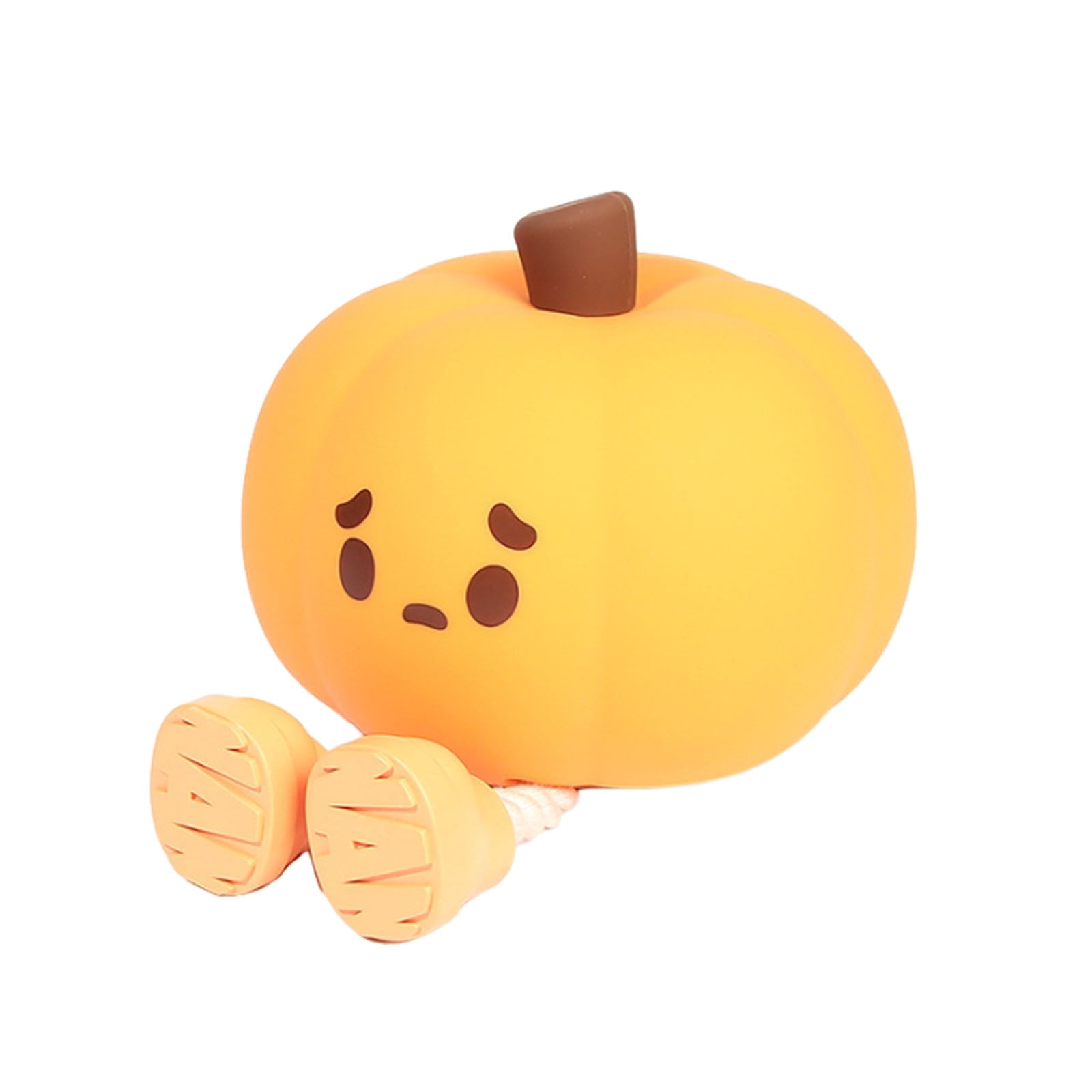 Qocolhg Little Pumpkin Night Light, Adorable LED Night Lamp, Silicone Dimmable Nursery Nightlight for Nursery, Silicone Rechargeable Bedside Touch Night Lights for Christmas Decorations