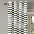 thumbnail image 2 of Ambesonne Anchor Grommet Curtain, Black Stripes Cruise, 50" x 96", Sand Brown White, 2 of 6