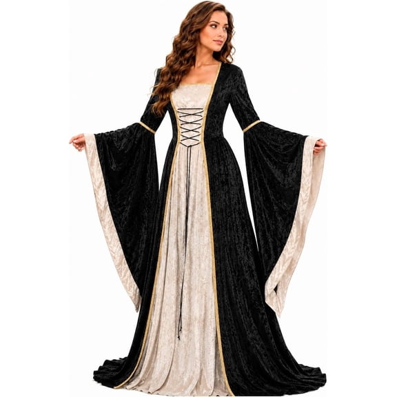 Renaissance Costumes for Women Dress, Medieval Costume Womens Halloween Dress for Renaissance Festivals and Fairs