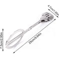 thumbnail image 2 of Stainless Steel Salad Serving Tongs, Heat Resistant, 10.5 Inch, Elegant Polished Surface, Easy One-Handed Use, Dishwasher Safe, 2 of 7