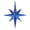 Blue, variant on Vickerman 15.75" Silver Iridescent Glitter Bethlehem Star Christmas Ornament