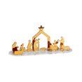 thumbnail image 2 of Lilixerw Gold Nativity Scene Figurine, Acrylic Mirror Tabletop Manger Decor with Angel Shepherds on Clear Base for Christmas Home Decorations, 2 of 7