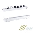 thumbnail image 4 of Fishing Rod Holder 6 Clips Wall-mounted Pole Storaging Rack Pole Storage Rack Outdoor Sailboat Canoe Workshop Bracket Accessories with Screws Silver, 4 of 9