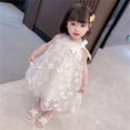 thumbnail image 4 of adviicd Robes de Printemps pour Filles Robe Maxi Décontractée Sans Manches Col Halter Ligne A Fluide Blanche,100, 4 of 5