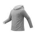 thumbnail image 4 of HAOTAGS Athletic Shirts for Boys,UV-Blocking Hooded Long Sleeve Kids Sun Protection Shirts Gray 9-10T, 4 of 6