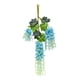 thumbnail image 2 of Guirnalda colgante de glicina artificial Macarena 12 flores de seda Azul, 2 of 8