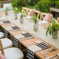 thumbnail image 4 of Retro Black Cloth Napkins, Farmhouse Buffalo Plaid Vintage Beige Washable and Reusable Dinner Napkins Set of 4, Table Napkin for Kitchen Party Birthday Wedding Hotel Housewarming 20"x20", 4 of 9
