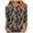 #40 Multicolor, variant on PFRNLF Mardi Gras Clothing Womens Casual Printed Round Neck 3/8 Sleeve T-shirt Fashionable Blouse Tops