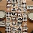 thumbnail image 5 of Farmhouse Checkered Burlap Cotton Table Runner 13x70 Inches Long, Rustic Retro Farm Life Assembling Farmhouse Table Runners, Outdoor Dining Tablecloths Decor for Baby Shower/Party/Wedding, 5 of 8