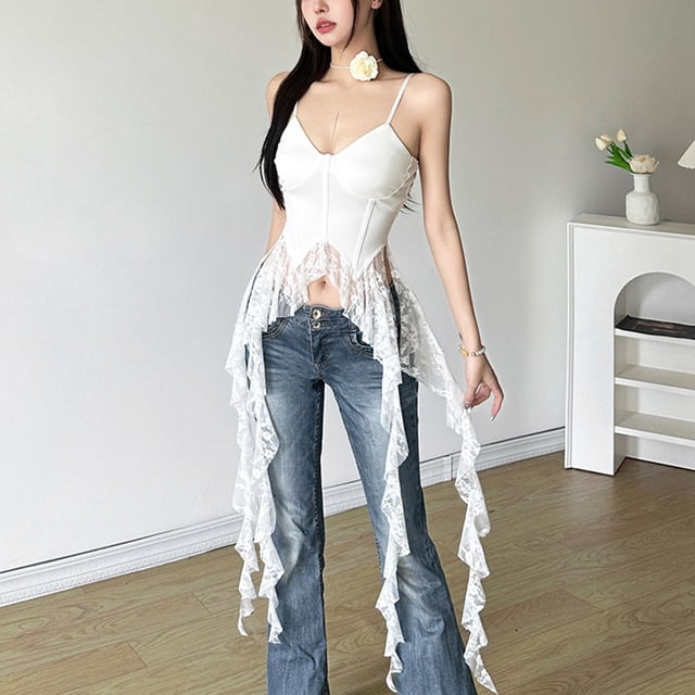 LOVZFMLL Tank Tops for Women's Camisole Fashionable Lace Top