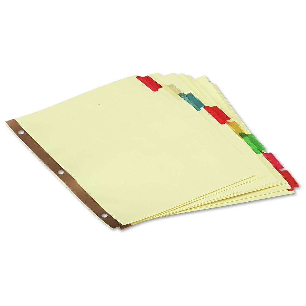 Universal UNV20890 11 in. x 8.5 in., Deluxe Extended Insertable Tab Indexes - Buff (24/Box)