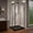 Brushed Nickel with Black Base, variant on DreamLine Cornerview 36 in. D x 36 in. W x 74 3/4 in. H Framed Sliding Shower Enclosure and Shower Base Kit in Satin Black