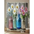 thumbnail image 4 of Fsddascl Spring Floral Shower Curtain Set - Long 72" x 84" Washable Bathtub Curtain with 12 Hooks, Vintage Flowers Pastoral Wooden Waterproof Fabric Stall Shower Curtains for Bathroom/Bathtub Décor, 4 of 6