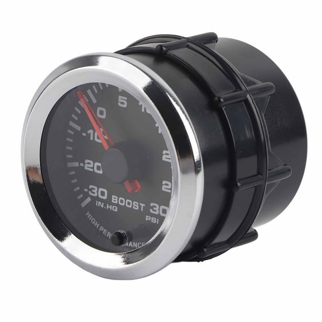 Boost Gauge, 7 Colors LED Display 30 PSI Automotive Replacement Boost Gauge For 12V Car For Truck For Boat