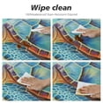 thumbnail image 4 of JEUXUS  Sea Turtle Beach Starfish Ocean Coastal Waterproof Picnic Patio Party Round Table Cloth Cover Decorations Fabric Circular Tablecloth for Home Dining Room Kitchen Decor, 4 of 7