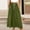 *Army Green, variant on Women's Linen Drawstring Elastic Waist Maxi Skirt with Pockets ,Solid Color Casual Ankle Length Skirt Army Green,Women's Plus M