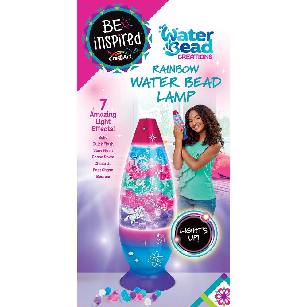 CraZArt Be Inspired Rainbow Water Bead Battery Operated Lava Lamp
